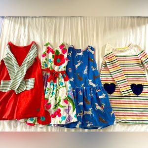4 pack size 7-8 Mini Boden Girls Dresses/Tunics